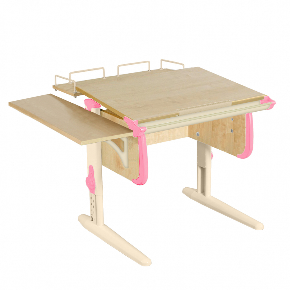 Растущая парта Дэми СУТ 24 с задней полкой СУТ.14.210 и боковой полкой СУТ.24.230 (1020×880 мм)