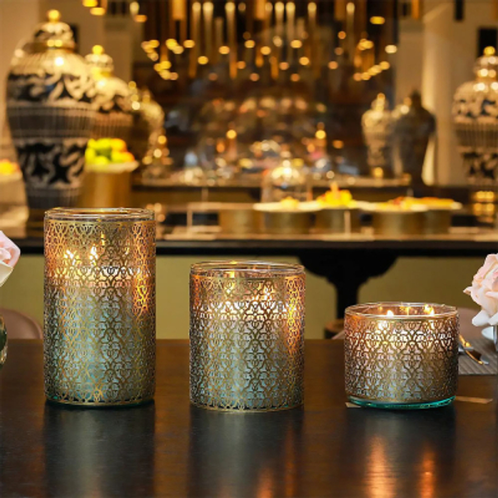 Аромасвеча Nour Bougie Arabesque Musc золото 1050 г