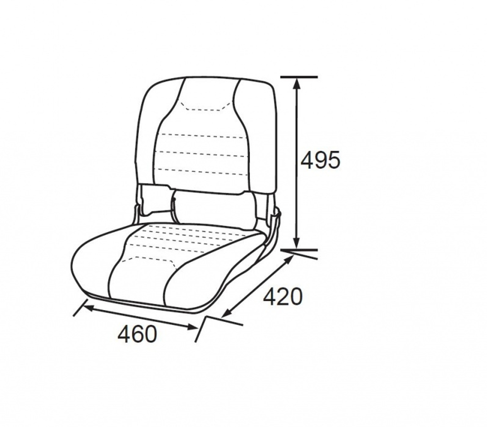 Кресло Highback Seat всепогодные - серый/красный