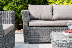 "Капучино" лаунж-зона из искусственного ротанга, цвет графит