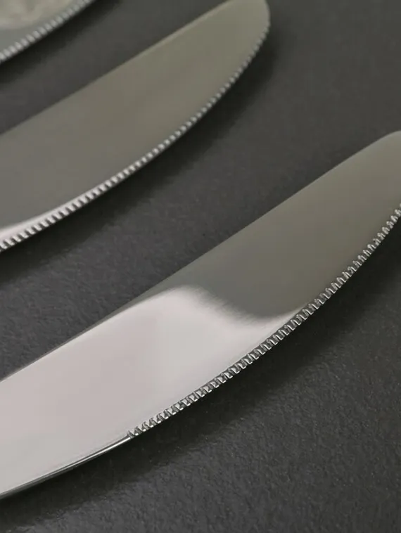 Набор ножей столовых Доляна «Майя», h=23 см, 3 шт, цвет серебряный