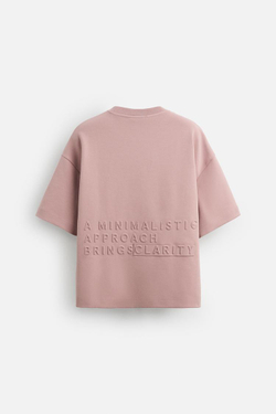 ZARA ФУТБОЛКА С НАДПИСЬЮ, ПАСТЕЛЬНО-РОЗОВЫЙ