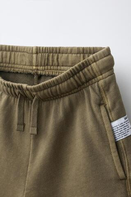 ZARA КОМФОРТНЫЕ ШОРТЫ, ХАКИ