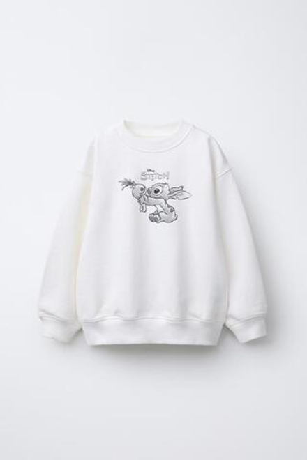 ZARA ХУДИ «ЛИЛО И СТИЧ» © DISNEY, ЖЕЛТОВАТО-БЕЛЫЙ
