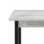 Стол деревянный Woodville Форли бетон, черный матовый