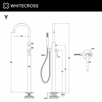 Смеситель для ванны WhiteCross Y Y1233GL золото