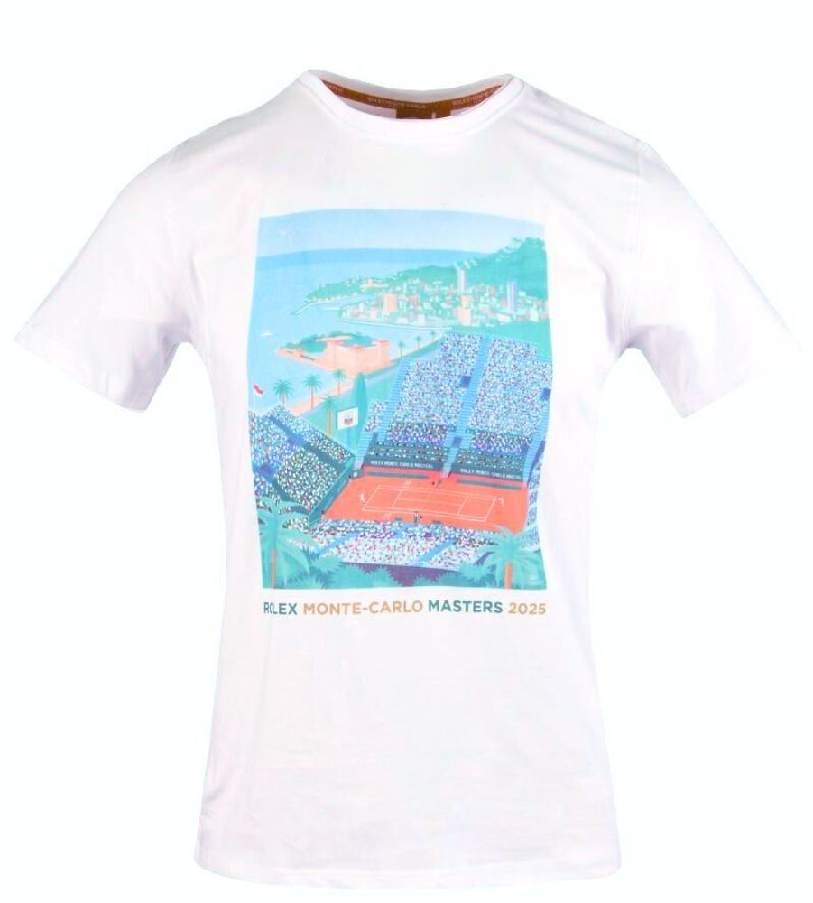 Футболка для мальчика теннисная Monte-Carlo Rolex Masters Junior Poster - white