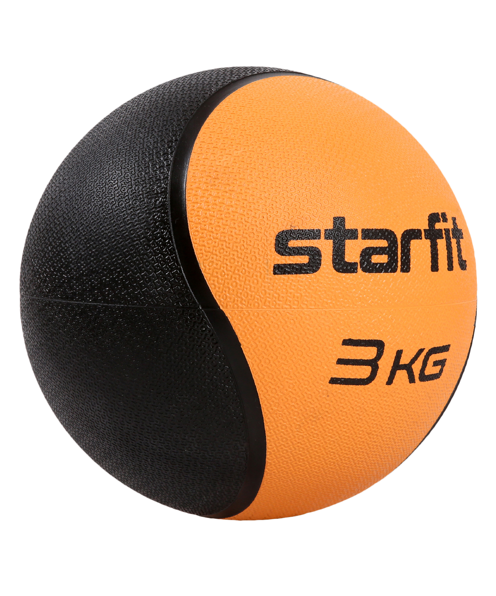 Медбол высокой плотности GB-702, 3 кг, оранжевый