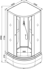 Душевая кабина AvaCan L510 с электрикой
