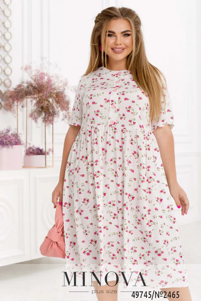 Платье 2465-белый Minova