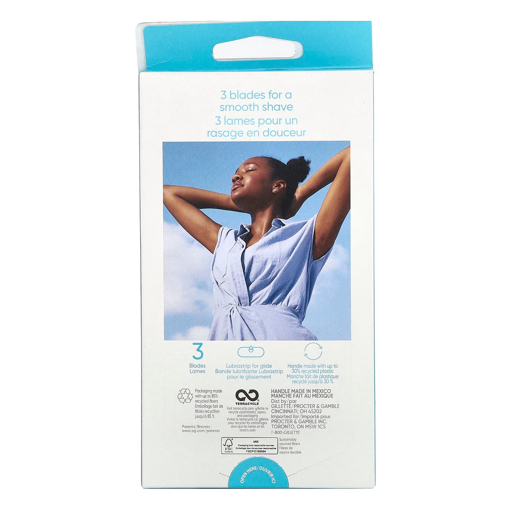 Gillette, Venus, гладкая, 1 бритва, 2 картриджа