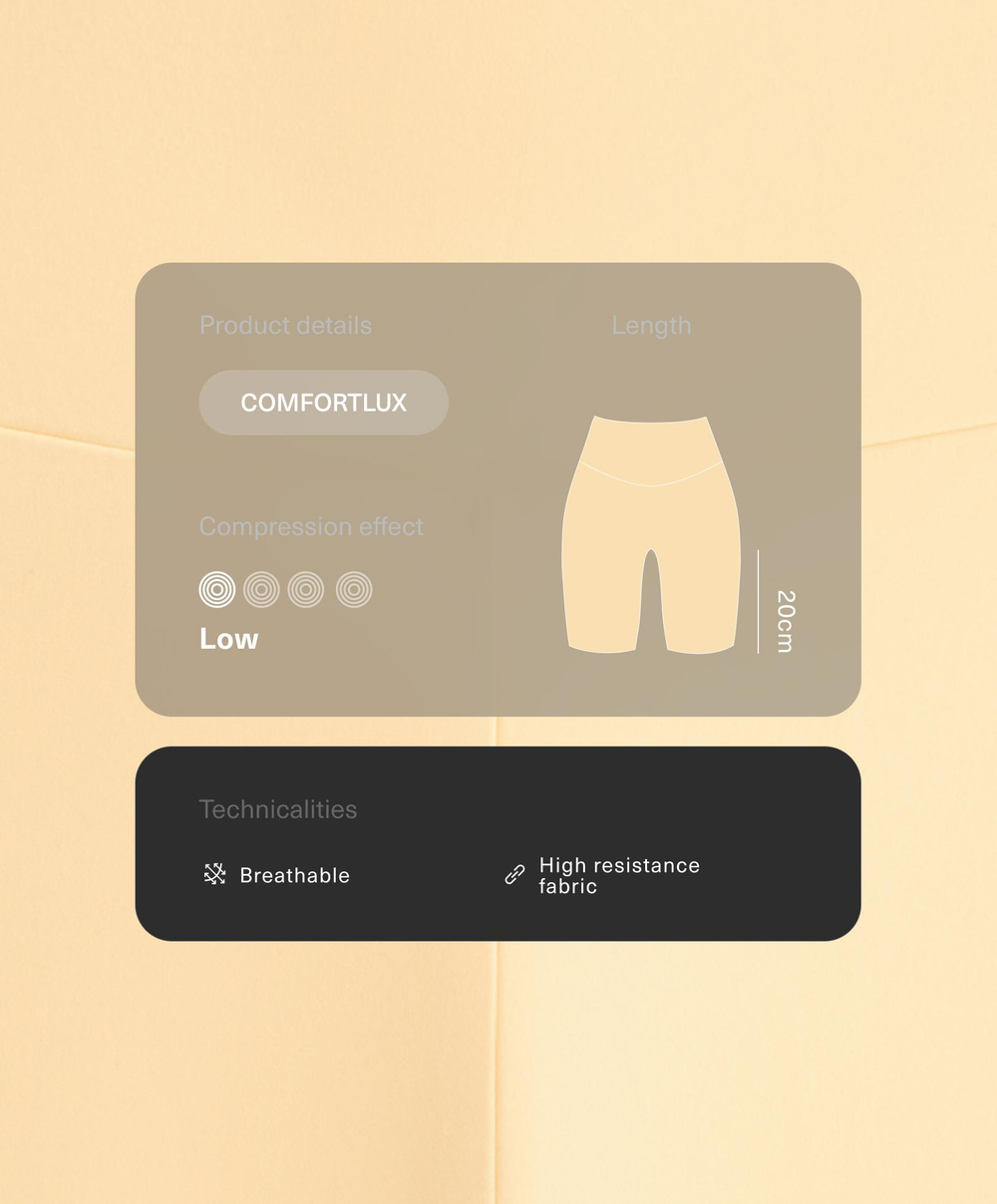 OYSHO Легинсы-велосипедки Comfortlux с высокой посадкой длиной 20 см, светло-желтый