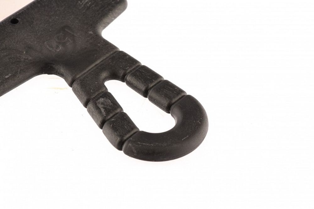 Шпатель из нержавеющей стали, 150 мм, зуб 6 х 6 мм, пластмассовая ручка Сибртех, 85459