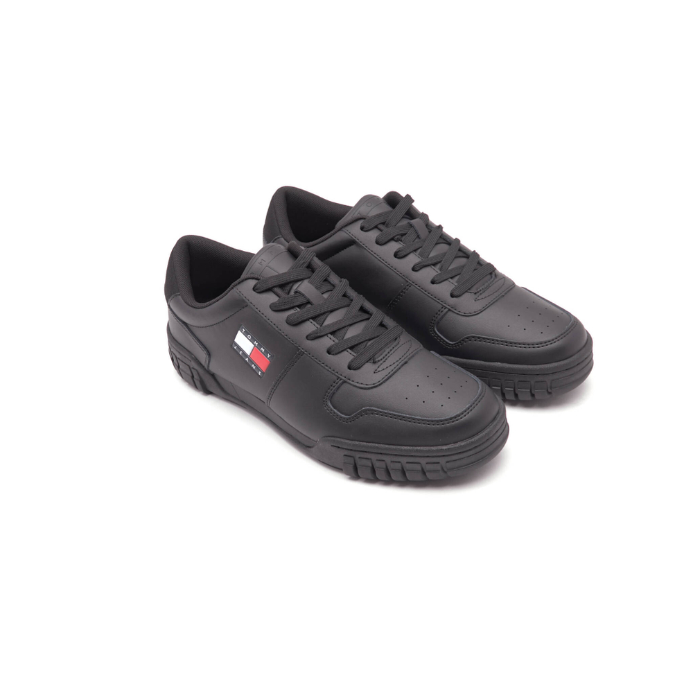 Кожаные кроссовки Tommy Jeans - черный(EM0EM01068)