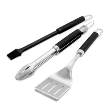 Набор инструментов для гриля Precision, 3 предмета, нержавеющая сталь, Weber