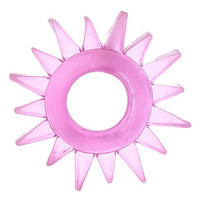 Розовое гелевое эрекционное кольцо-солнце 1,5см ToyFa Basic 818004-3
