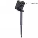 Гирлянда для улицы «Роса» 3м, 20 ламп LED чёрный провод, 2 реж, IP-55, Теплый белый (солнечная батарея).