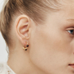 Серьги КОЛТ позолота с гранатами