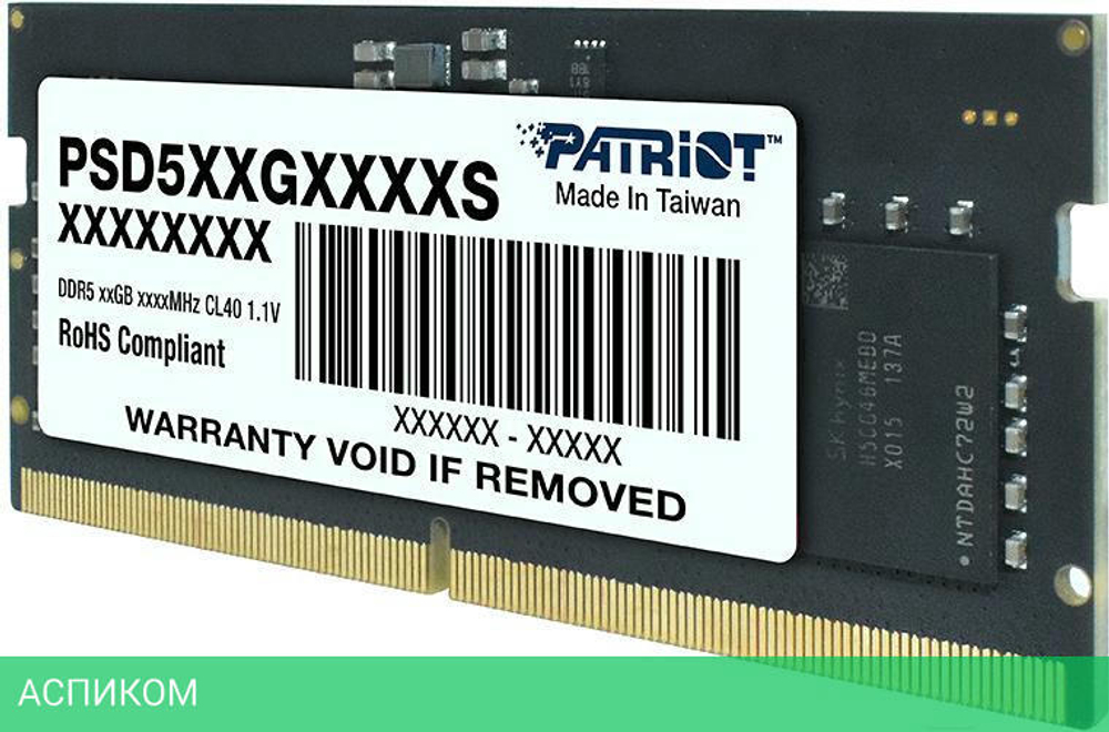 Оперативная память Patriot Signature Line 8GB DDR5 (PSD58G560041S)