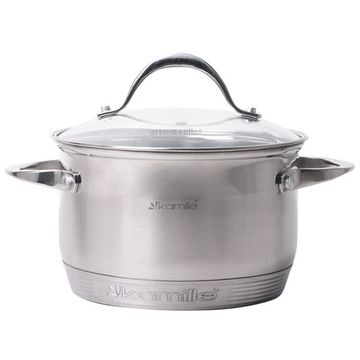 Кастрюля 3,9 л. из нержавеющей стали Kamille KM 4720S с крышкой и 7-слойным дном