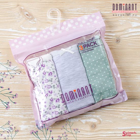 Трусики женские DOMINANT 55000-186, FULL BRIEF, 3 шт. в уп.
