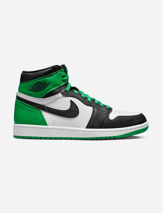 Air Jordan 1 High Black and Lucky Green