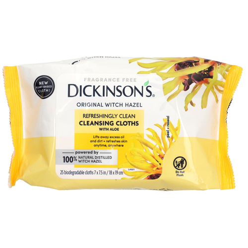 Dickinson Brands, Original гамамелис, освежающие очищающие салфетки, без отдушек, 25 шт.