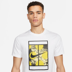 Мужское теннисное поло Nike Court Heritage RG T-Shirt Men - White, Multicoloured