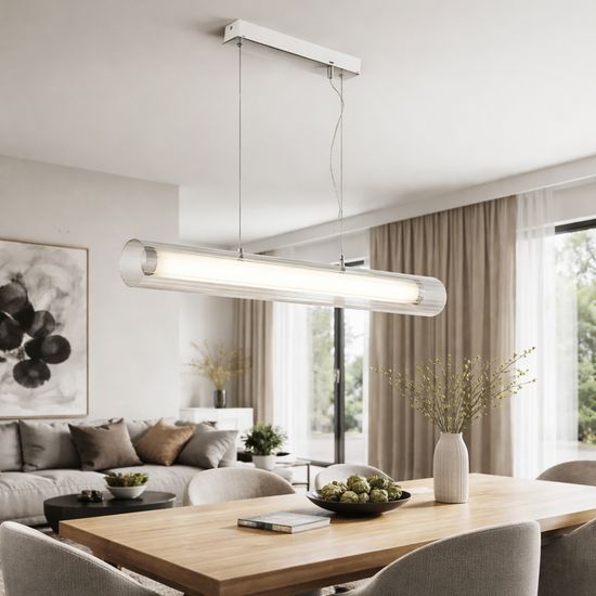 SL2010.103.01 Светильник подвесной ST-Luce Никель/Белый, Прозрачный LED 1*33W 3000K/4000K ENFYS