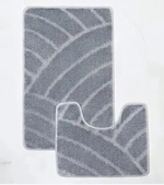 Комплект ковриков для ванной и туалета My Crystal 60*100 и 50*60 Модерн классик,серый