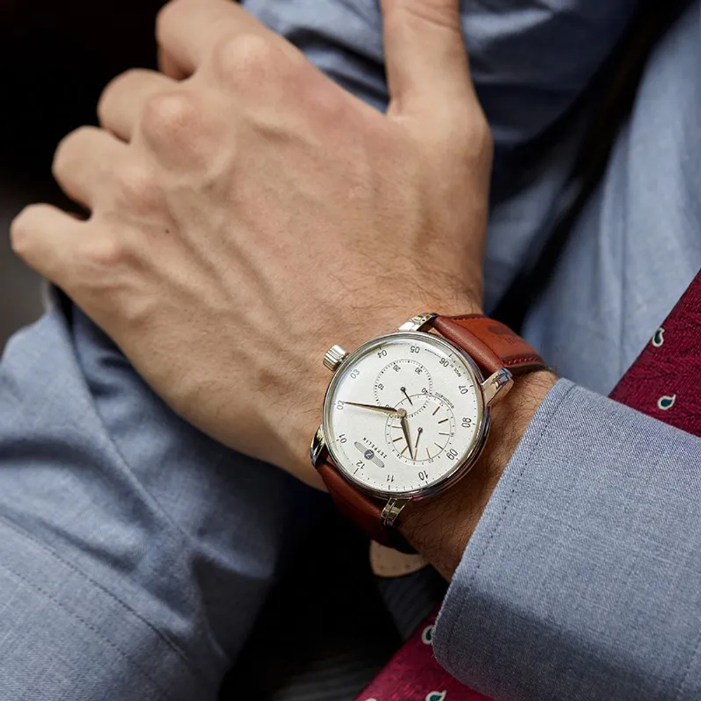 ZEPPELIN Automatic Mechanical Movement Men"s Watches Watch Silver Dial