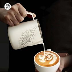 Питчер молочник 600 мл LATTE ART белый матовый нерж. ZeroHero