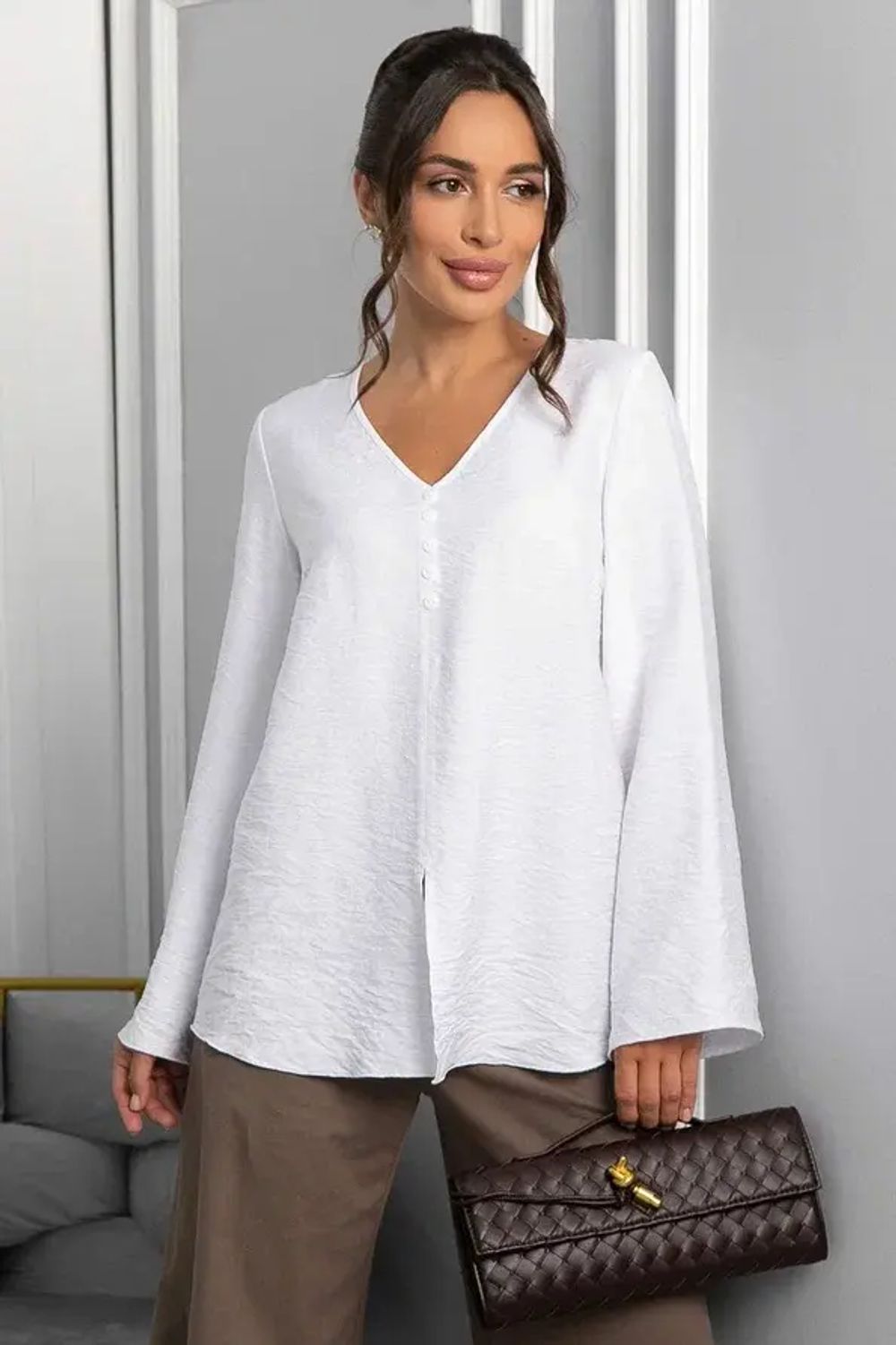 Блуза Римские каникулы (белая) Б13993-50М LT Collection