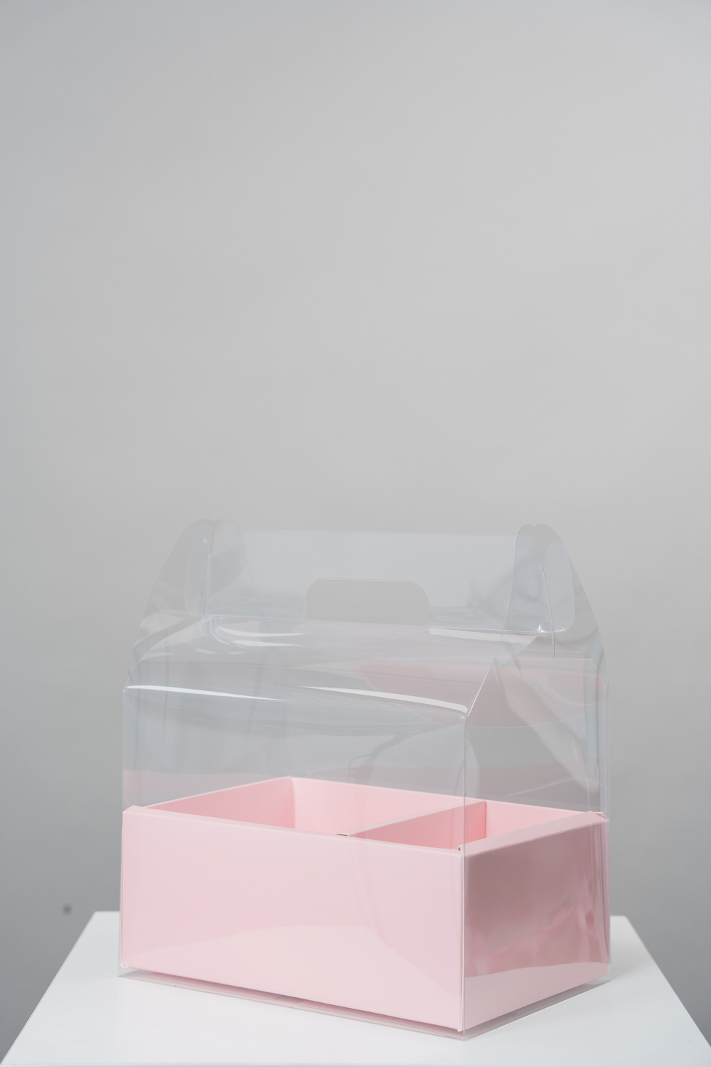 Коробка для цветов с прозрачным верхом flower box with pvc window 30*26.5*10cm