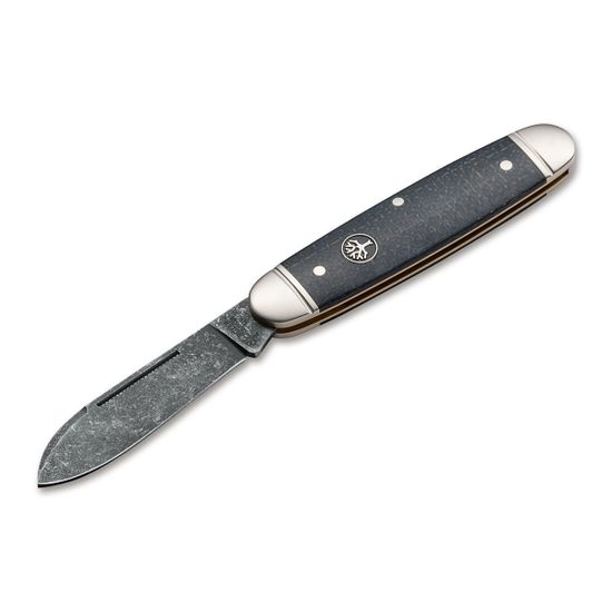 Складной нож Boker 114909 Club Knife Burlap c клинком из стали O-1 Tool Steel, рукоять микарта / нейзильбер