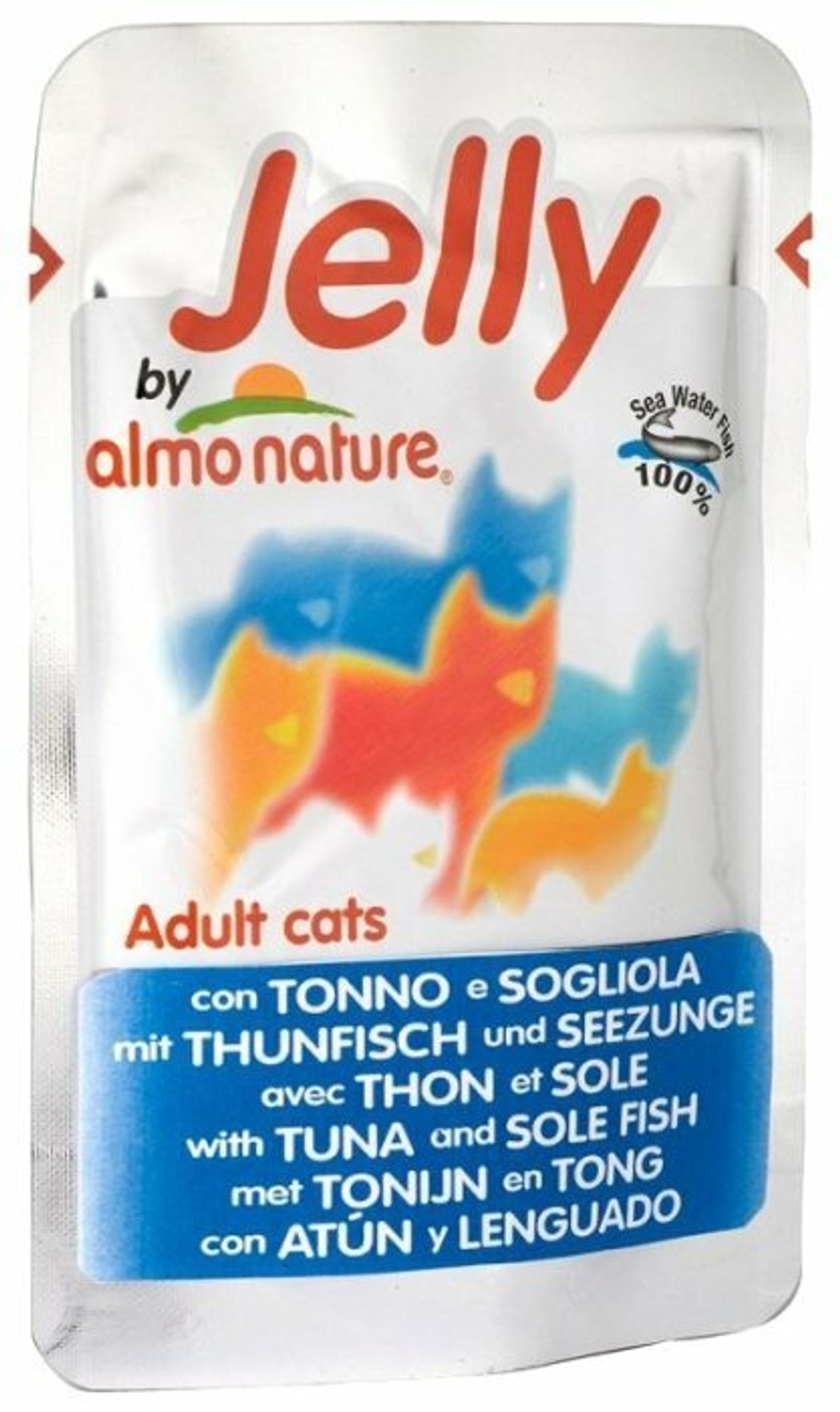 Almo Nature Паучи Тунец и Камбала в Желе для кошек (Jelly Cat Tuna&Sole) 0,07 кг x 1 шт.