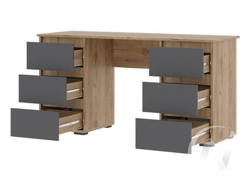 Письменный стол ПС 02 МС Хелен ЛДСП (дуб крафт золото/серый графит)