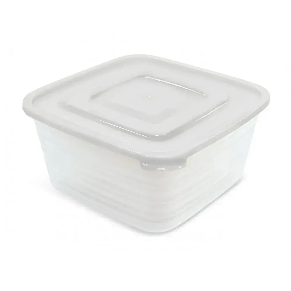 Контейнер для продуктов квадратный (СВЧ) Унико набор 0,45л, 0,9л, 1,4л (комплект 24 шт)