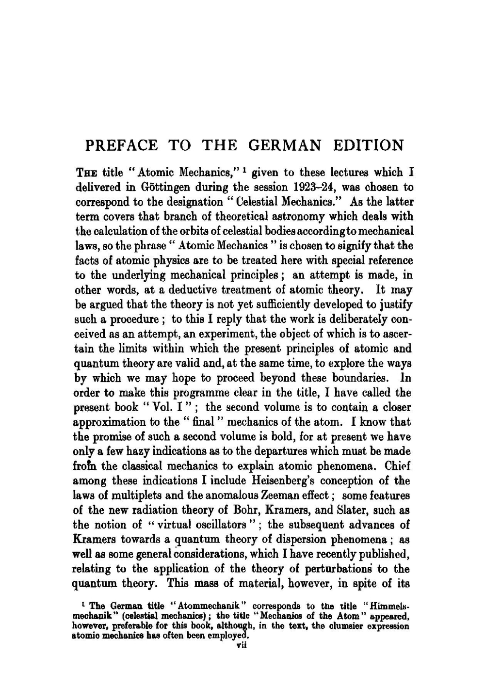 The mechanics of the atom | Max Born