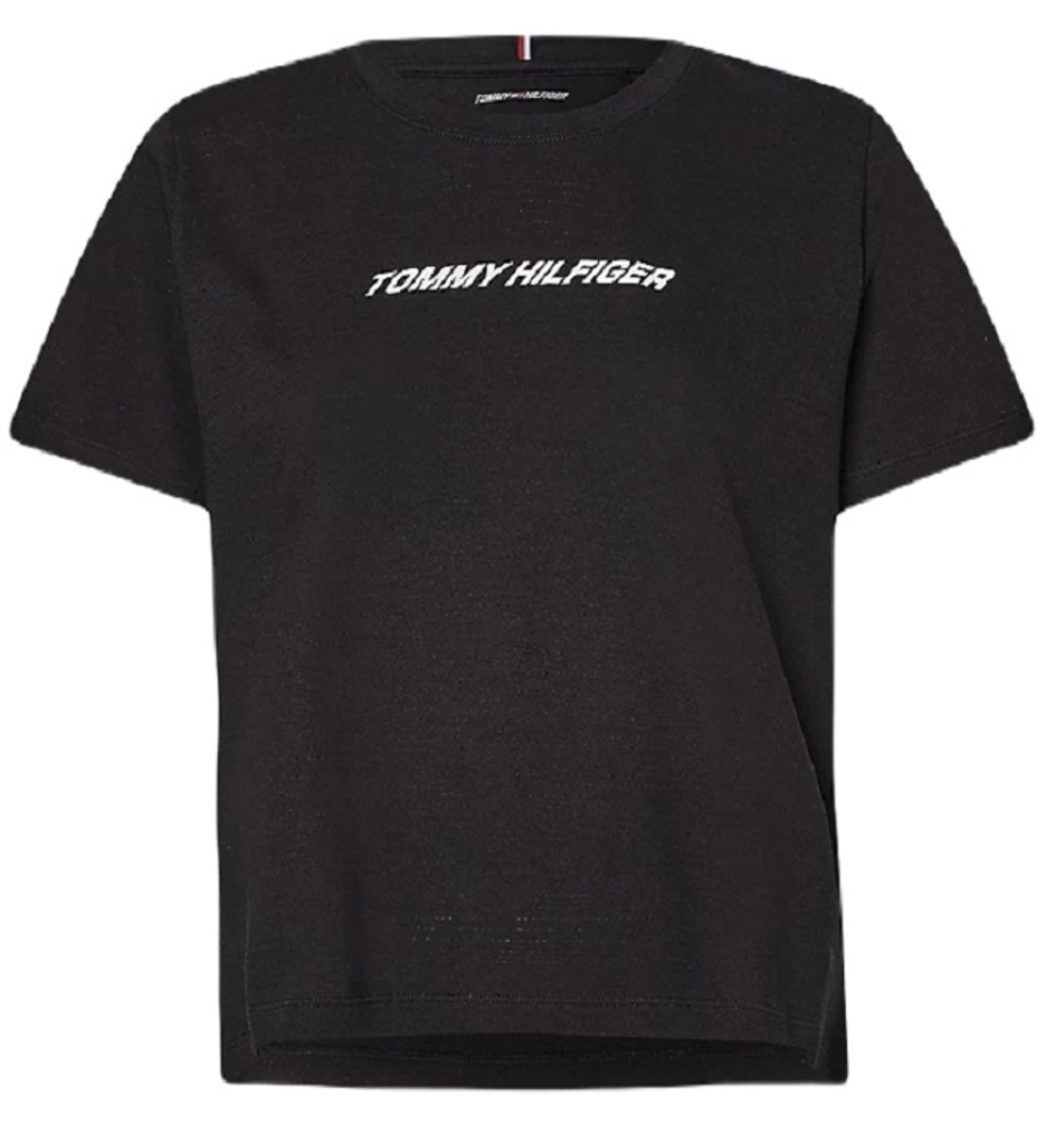 Женская теннисная футболка Tommy Hilfiger Performance Mesh Tee - black