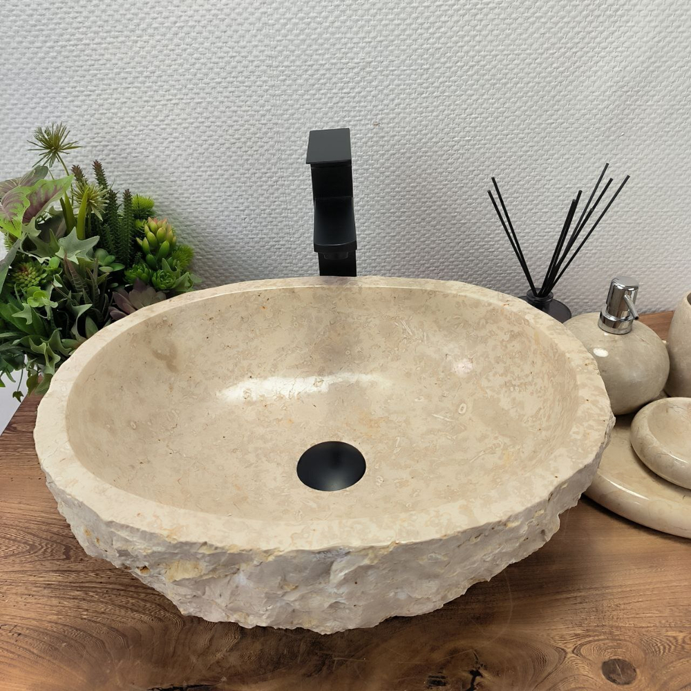 Раковина из мрамора Erozy Cream EM-62661 (48*39*15) 124