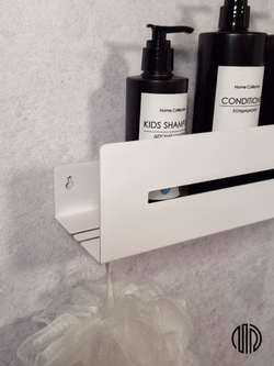 Полка настенная прямая белая MetaDec Sideline 40см