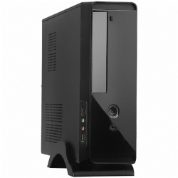 Exegate EX268698RUS Корпус MiniITX Exegate MI-209 Black, miniITX/mATX, , 2*USB, Audio