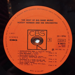 Винтажная виниловая пластинка LP Woody Herman And His Orchestra, Harry James And His Orchestra The Best Of Big Band Music (Holland 1973)