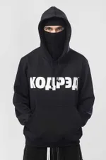 Худи Codered Base Hoodie Wide Summer Лого ТМ Антрацит/Белый принт КОДРЭД