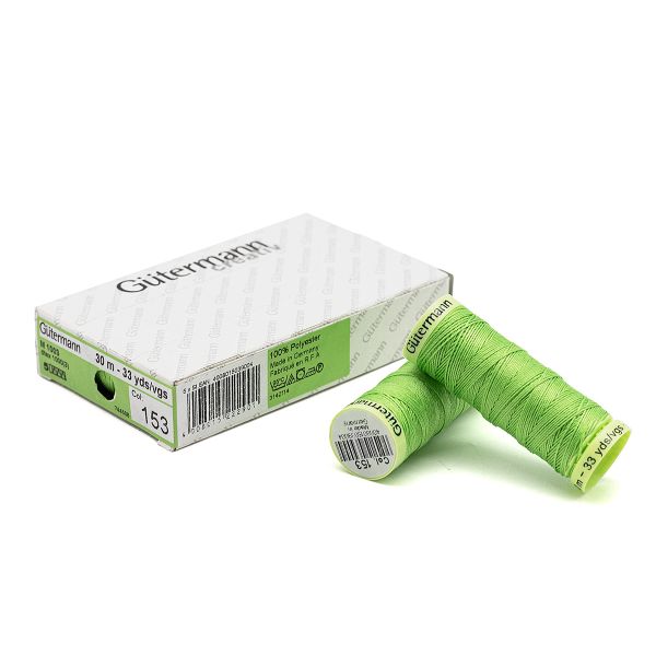 Нитки отделочные Gutermann Top Stitch 30 (30 метров), 5 кат. | 153 салатовый