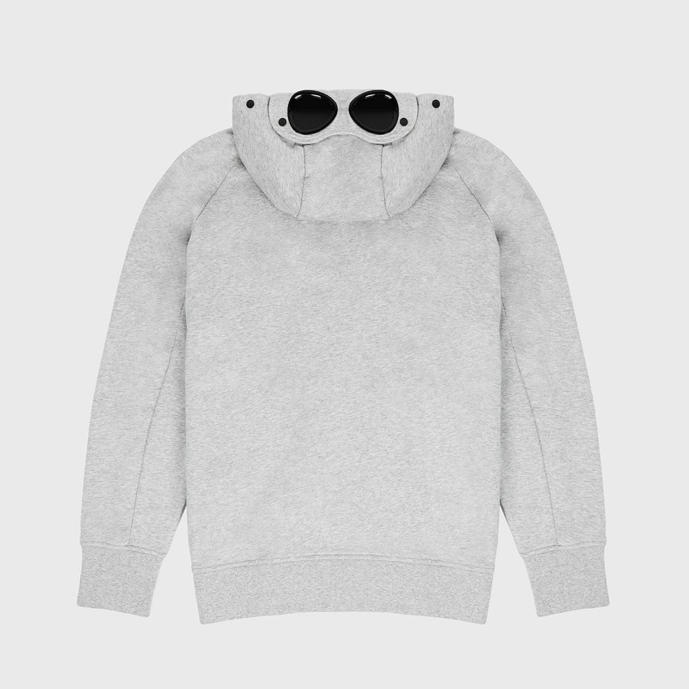 Худи на молнии C. P. Company Diagonal Raised Fleece Google Grey