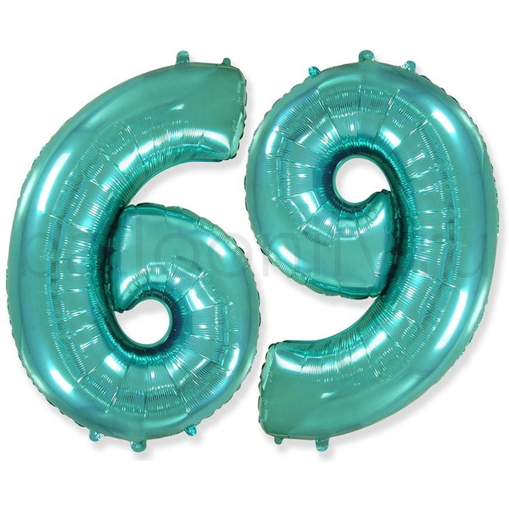 Шар ЦИФРА 6/9 Tiffany 40" 102 см