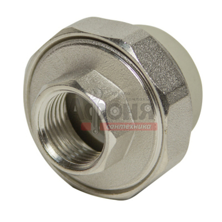 Муфта комб. разъемная, вн 32х3/4'' VRT® СЕРЫЙ (Россия)