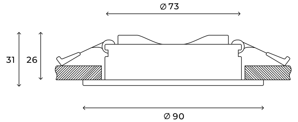 Встраиваемый светильник Hesby Lighting Harstad HSBL_0215